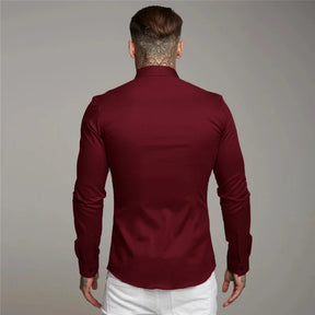 Camisa Social Masculina Slim Fit com Tecido Antivincos – Class