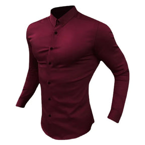 Camisa Social Masculina Slim Fit com Tecido Antivincos – Class