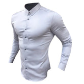 Camisa Social Masculina Slim Fit com Tecido Antivincos – Class