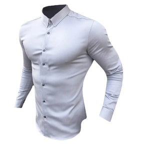 Camisa Social Masculina Slim Fit com Tecido Antivincos – Class